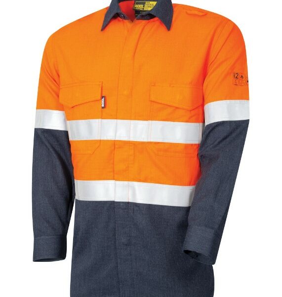 BOOL Parvotex® Regular Weight HRC2 FR Two Tone Shirt with Loxy™ Reflective Tape 197gsm L/S