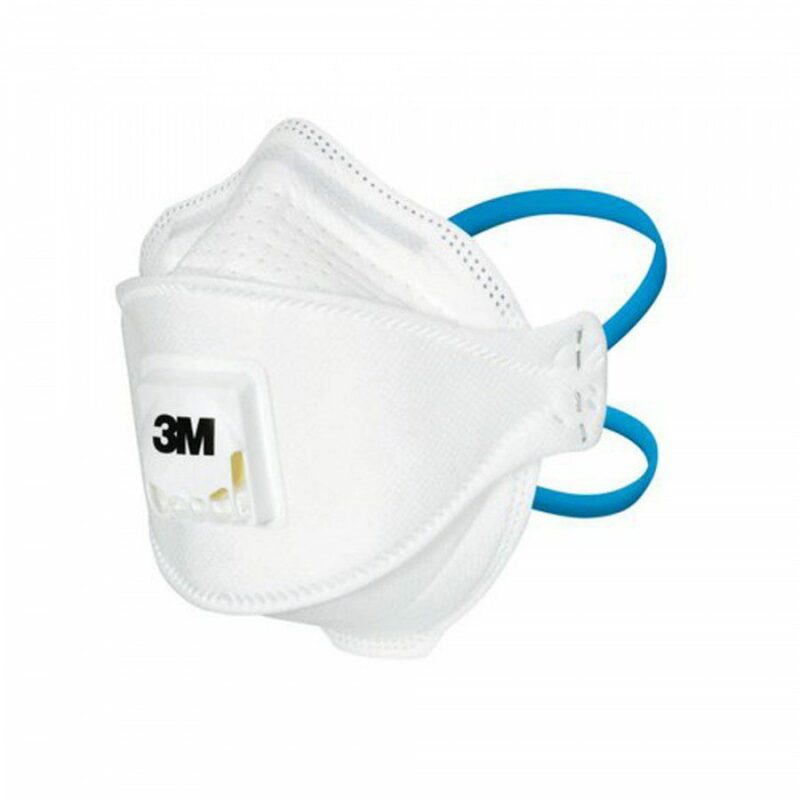 3M 9322A+ Flat Fold P2 Dust Mask With Valve (10 Pack) - Image 2