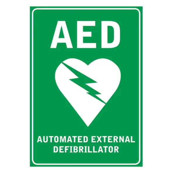 FastAid Defibrillator Wall Sign 225 x 300mm