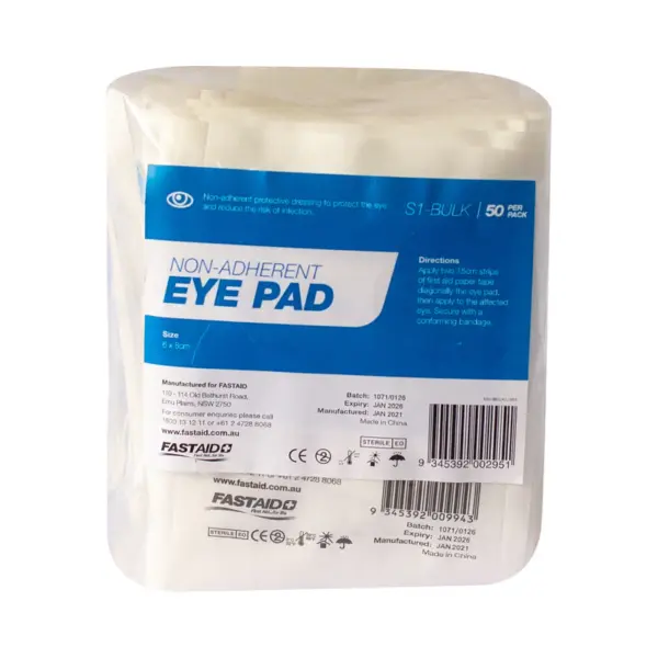 FastAid Non-Adherent Eye Pads 50pk