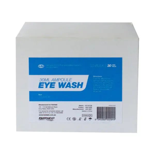 FastAid Eye Wash Ampoules 30ml 30pk