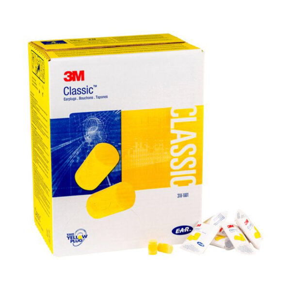 310-1001 3M CLASSIC EARPLUGS FOAM PILL/PACK UNCORDED BX200 CL4 23dB