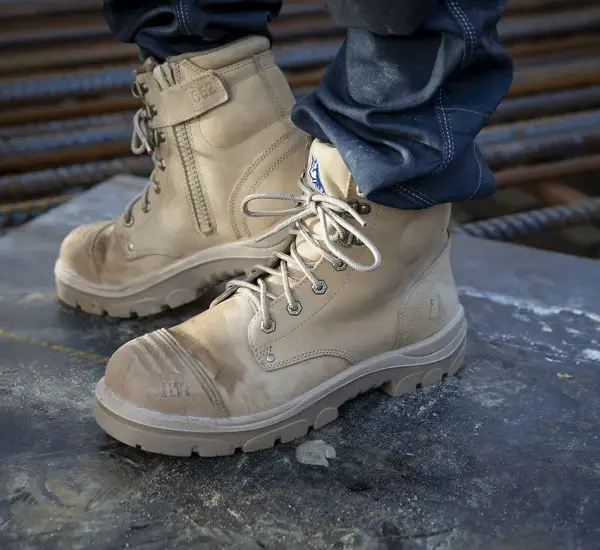 Women's Steelblue Argyle Zip: Scuff Cap Safety Boot