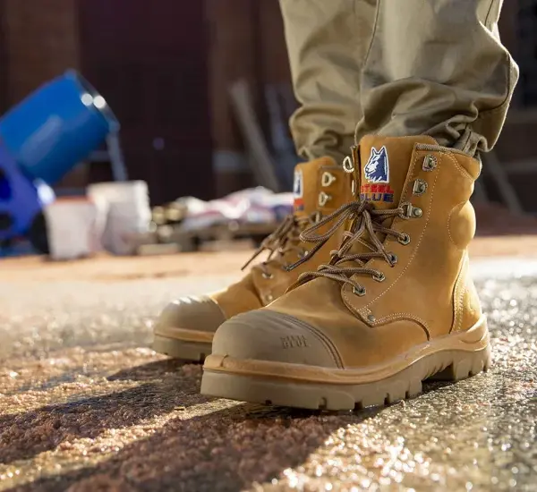 Men's Steelblue Argyle Zip: Scuff Cap Safety Boot