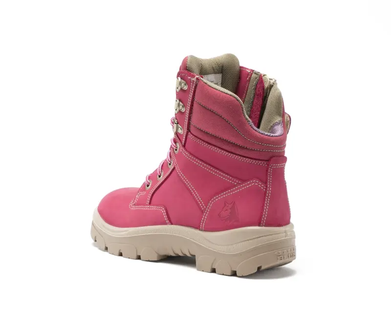 Steelblue Southern Cross Zip Ladies Boots Pink - Image 8