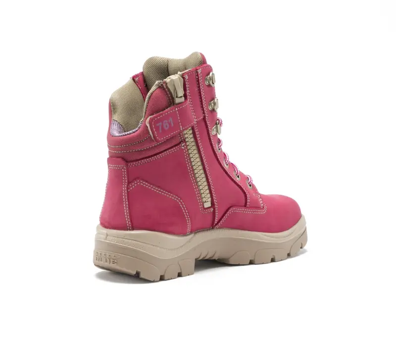 Steelblue Southern Cross Zip Ladies Boots Pink - Image 6