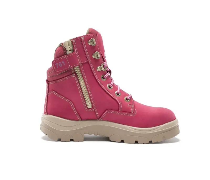 Steelblue Southern Cross Zip Ladies Boots Pink - Image 5