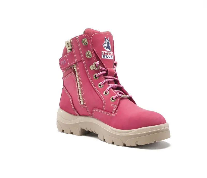 Steelblue Southern Cross Zip Ladies Boots Pink
