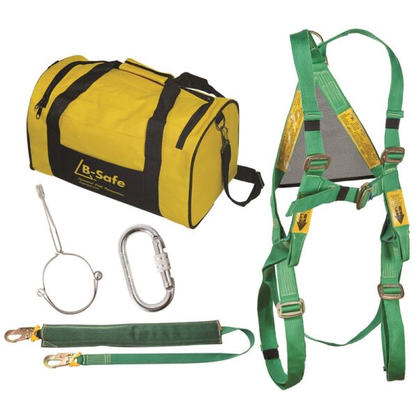 B-Safe Welders Kits Hot works Harness and 2 Metre Lanyard Complete Karabiner with Manuli