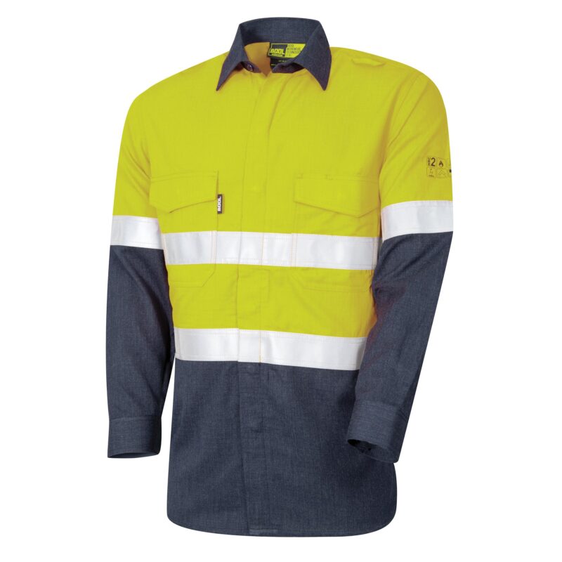 Bool Regular Weight PPE2 Two Tone FR Shirt With Loxy Reflective Tape - Image 3
