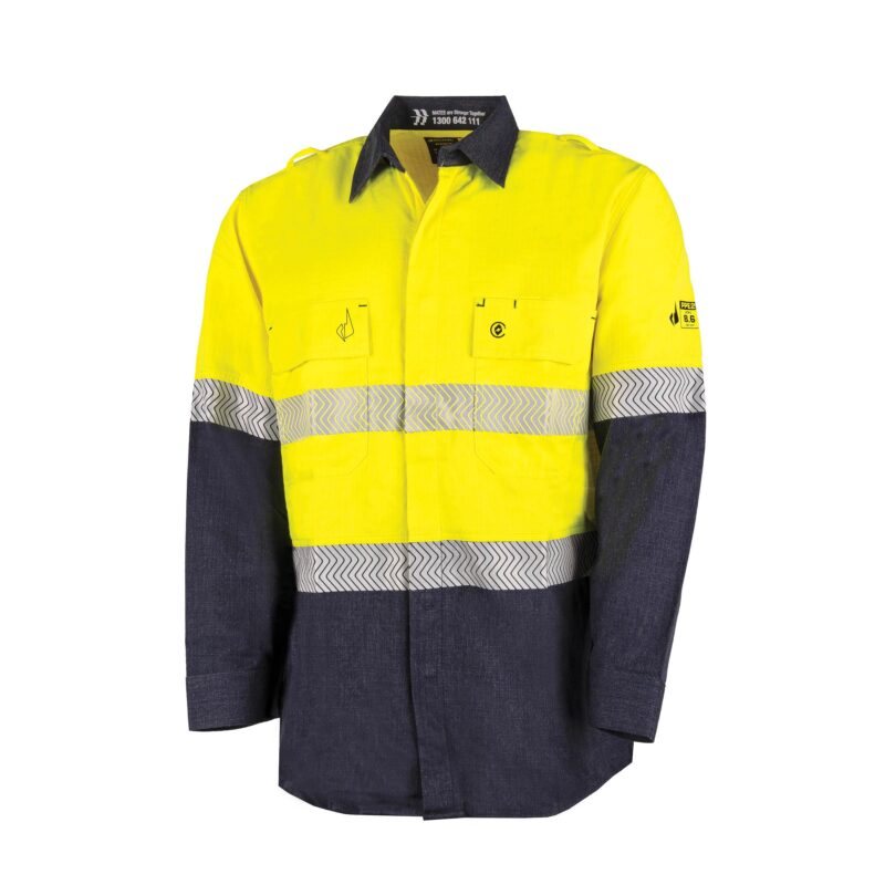 Bool Regular Weight PPE2 Two Tone FR Shirt With Segmented FR Reflective Tape - Image 3
