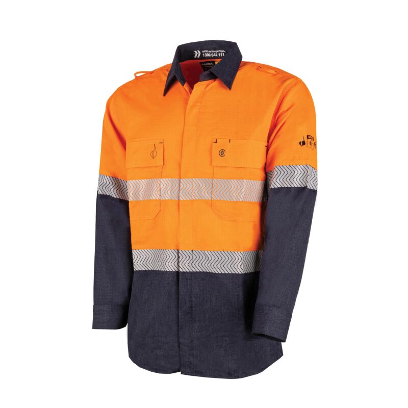 Bool Regular Weight PPE2 Two Tone FR Shirt With Segmented FR Reflective Tape - Image 2