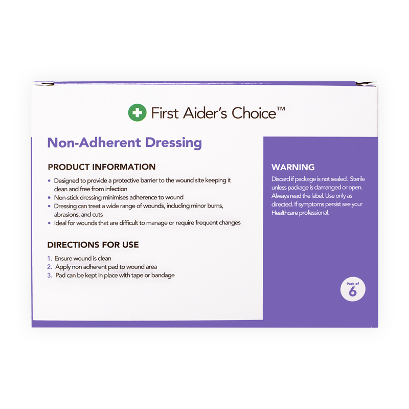 FAC Non-Adherent Dressing, 5cm (W) x 7.5cm (L), Pack of 6 - Image 2
