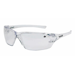 1614401 BOLLE PRISM POLYCARBON CLEAR FRAME CLEAR LENS ANTI-SCRATCH ANTI-FOG SAFETY GLASSES