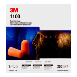 1100 3M EAR PLUGS UNCORDED FOAM BOX=200 PR CLASS 3 21dB