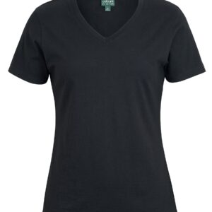 Colours of Cotton C of C LADIES V NECK TEE BLACK - 06