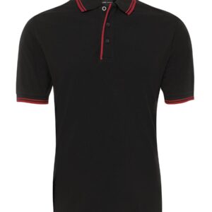 JB's wear JB's CONTRAST POLO BLACK/RED - 3XS