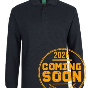 Colours of Cotton C of C L/S 320G POPCORN COTTON POLO BLACK - 3XS