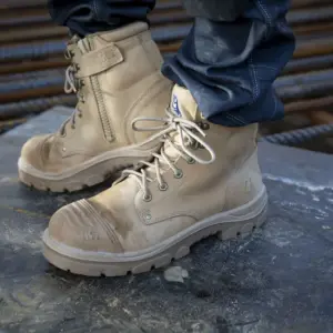 Women's Steelblue Argyle Zip: Scuff Cap Safety Boot