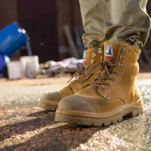 Men's Steelblue Argyle Zip: Scuff Cap Safety Boot