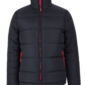 JB's wear JB's PUFFER CONTRAST JACKET BLACK/RED-2XS