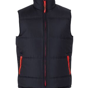 JB's wear JB's PUFFER CONTRAST VEST BLACK/RED-2XS