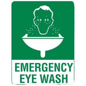 Small Metal Emergency Eyewash Sign 30 x 22.5cm