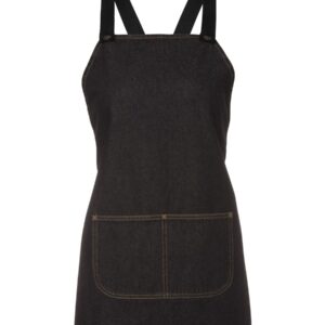 JB's wear JB's CROSS BACK 65x71 BIB DENIM APRON (WITHOUT STRAP) BLACK
