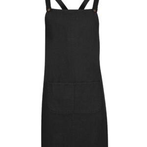 JB's wear JB's CROSS BACK CANVAS APRON (WITHOUT STRAP) BLACK