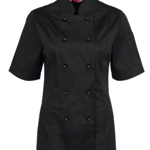 JB's wear JB's LADIES S/S CHEF'S JACKET BLACK-06