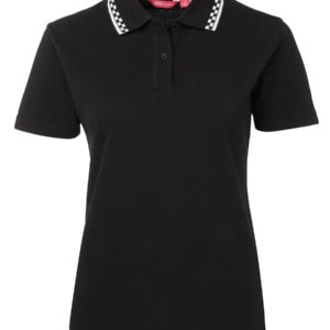 JB's wear JB's LADIES CHEF POLO BLACK/WHITE -08