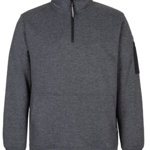 JB's wear JB's 350 PREMIUM TRADE 1/2 ZIP FLEECE CHAR MARLE/BLACK-2XS