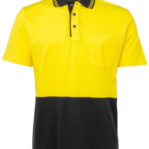 JB's wear JB's HV S/S COTTON POLO YELLOW/BLACK-2XS