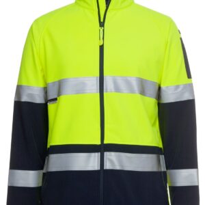 JB's wear JB's HV 4602.1 (D+N) SOFTSHELL JACKET LIME/NAVY - 2XS