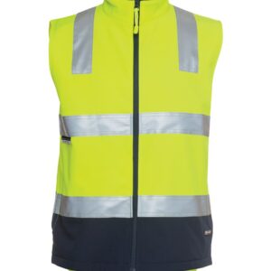 JB's wear JB's HV 4602.1 (D+N) SOFTSHELL VEST LIME/NAVY - XS