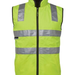 JB's wear JB's HV 4602.1 (D+N) REV VEST LIME/BLACK-2XS