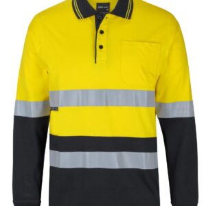 JB's wear JB's HV (D+N) L/S COTTON POLO YELLOW/BLACK - 2XS