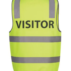 JB's wear JB's HV (D+N) SAFETY VEST PRINT VISITOR LIME -S
