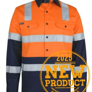 JB's wear JB's HV (D+N) L/S 150G LEVEL 3 W/SHIRT ORANGE/NAVY -XS
