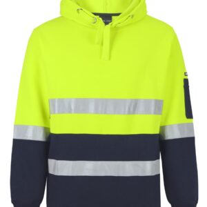 JB's wear JB's HV (D+N) PULL OVER HOODIE LIME/NAVY - 2XS