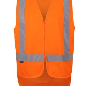 JB's wear JB's NSW/QLD RAIL (D+N) ZIP X-BACK SAFETY VEST ORANGE - S