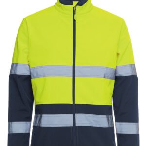 JB's wear JB's HV (D+N) THREE LAYER SOFTSHELL JACKET LIME/NAVY-XS