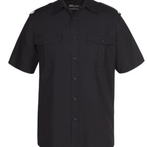 JB's wear JB's S/S EPAULETTE SHIRT BLACK- XS