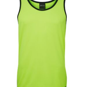 JB's wear JB's HV 4602.1 CONTRAST SINGLET LIME/NAVY -2XS