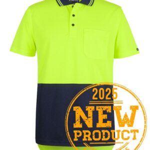 JB's wear JB's HV S/S DROP TAIL POLO LIME/NAVY - 2XS