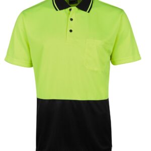 JB's wear JB's HV 4602.1 JACQUARD NON CUFF POLO LIME/BLACK - XS
