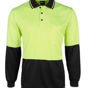 JB's wear JB's HV 4602.1 L/S JACQUARD POLO LIME/BLACK - XS