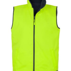 JB's wear JB's HV 4602.1 REVERSIBLE VEST LIME/NAVY-2XS