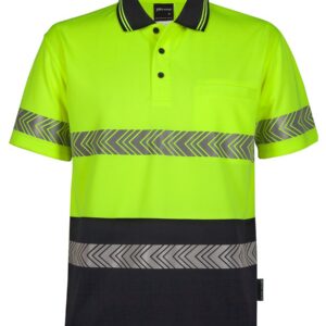 JB's wear JB's HV S/S SEGMENTED TAPE POLO LIME/NAVY - XS