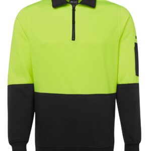 JB's wear JB's HV 1/2 ZIP FLEECY LIME/BLACK -2XS